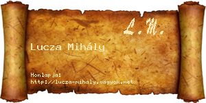 Lucza Mihály névjegykártya