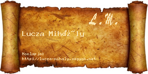 Lucza Mihály névjegykártya